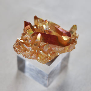 Sunset Aura Quartz Cluster - A