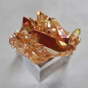 Sunset Aura Quartz Cluster - A